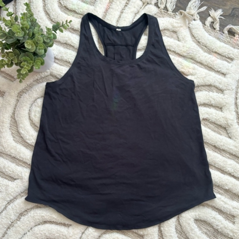 Lululemon Black Love Tank Pleated Racerback Womens Size 10
